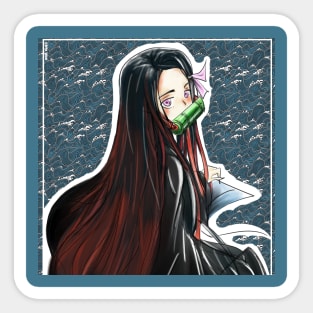 nezuko kamado the power demon Sticker